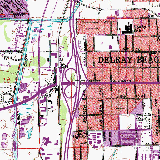 Topographic Map of Interchange 52, FL