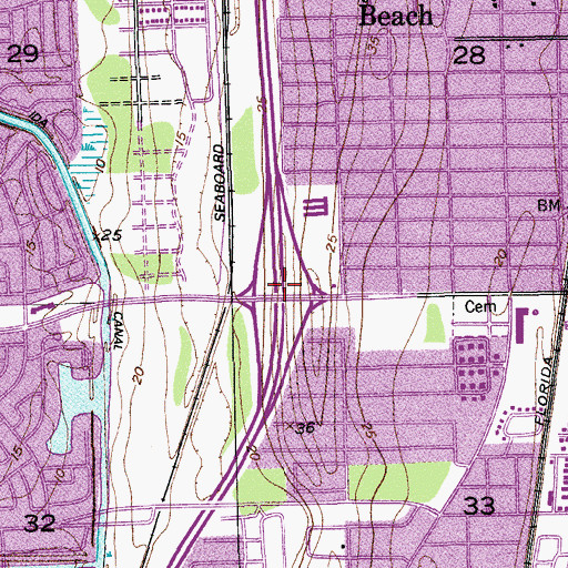 Topographic Map of Interchange 56, FL