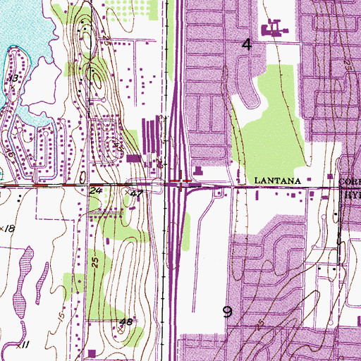 Topographic Map of Interchange 60, FL