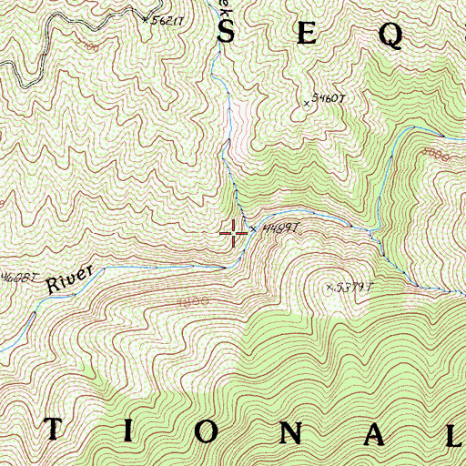 Topographic Map of Redwood Creek, CA