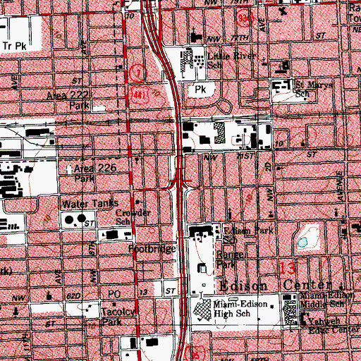 Topographic Map of Interchange 6B, FL