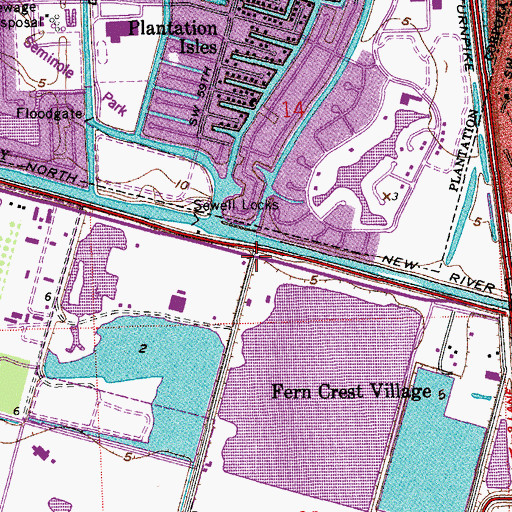Topographic Map of Interchange 7, FL