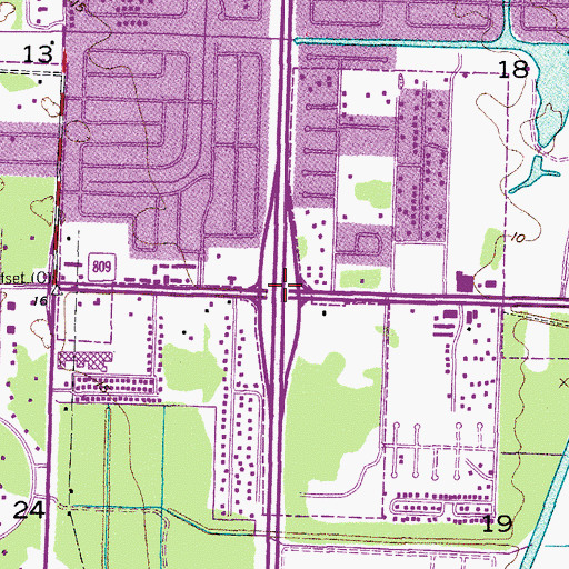 Topographic Map of Interchange 77, FL