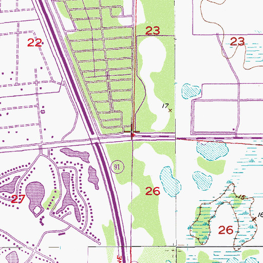 Topographic Map of Interchange 83, FL
