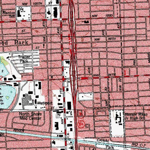 Topographic Map of Interchange 8A, FL
