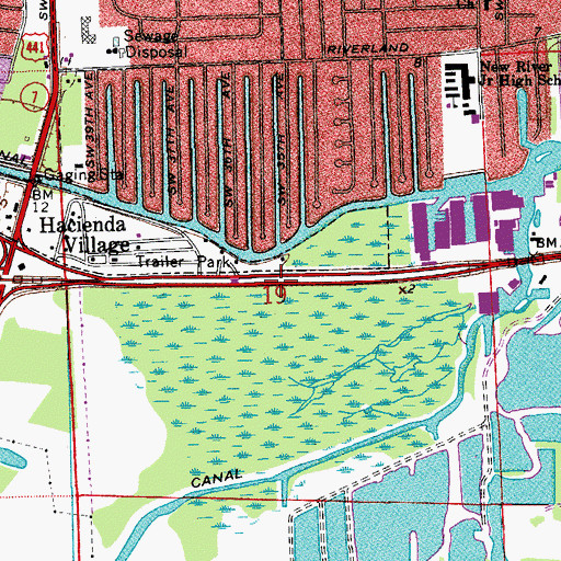 Topographic Map of Interchange 8B, FL