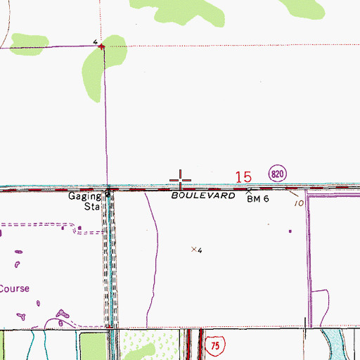 Topographic Map of Interchange 9A and 9B, FL