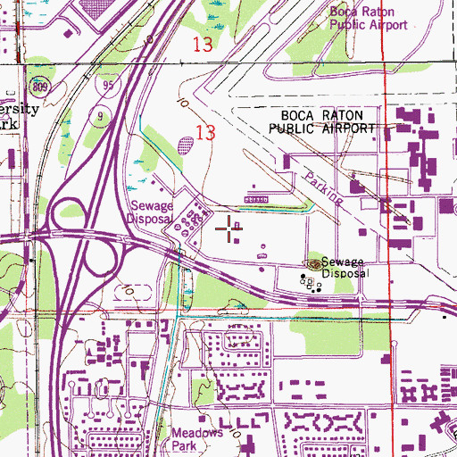 Topographic Map of Boca Raton Water Pollution Control Facility, FL
