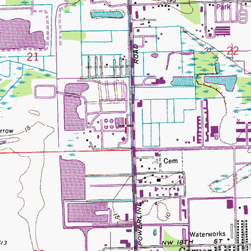 Topographic Map of Broward County Regional Wastewater Treatment Facility, FL
