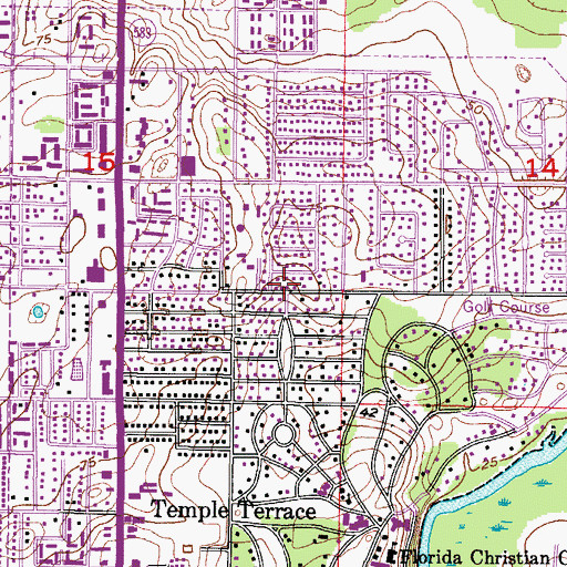 Topographic Map of Christ Our Redeemer Lutheran Church, FL