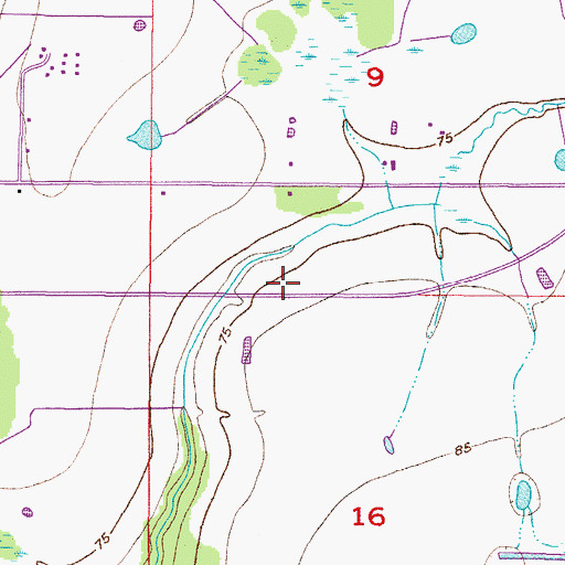 Topographic Map of Christ the King Lutheran Church, FL