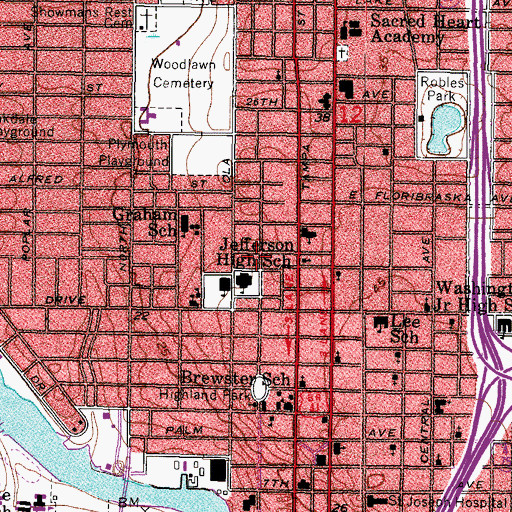 Topographic Map of Church of Christ, FL