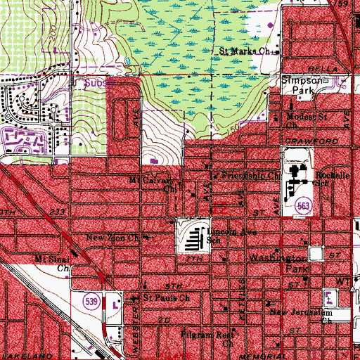 Topographic Map of Church of God, FL