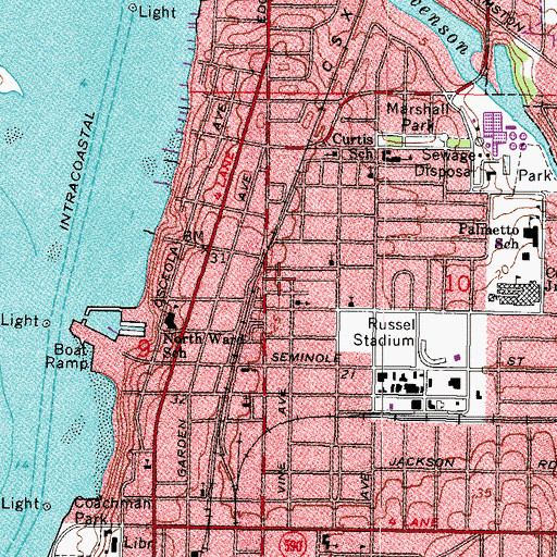 Topographic Map of Church of God by Faith, FL