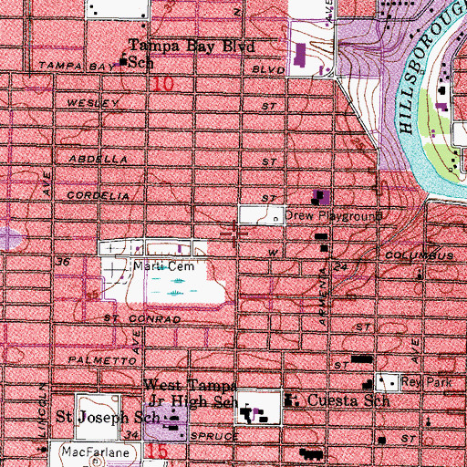 Topographic Map of Church of Scientology, FL