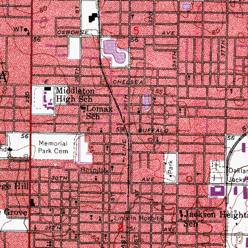 Topographic Map of Church of the Kingdom of God, FL