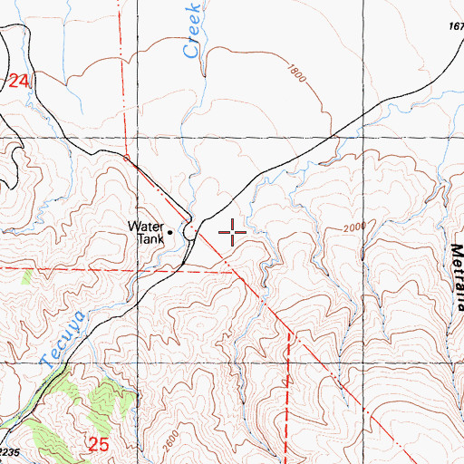 Topographic Map of Reed Canyon, CA