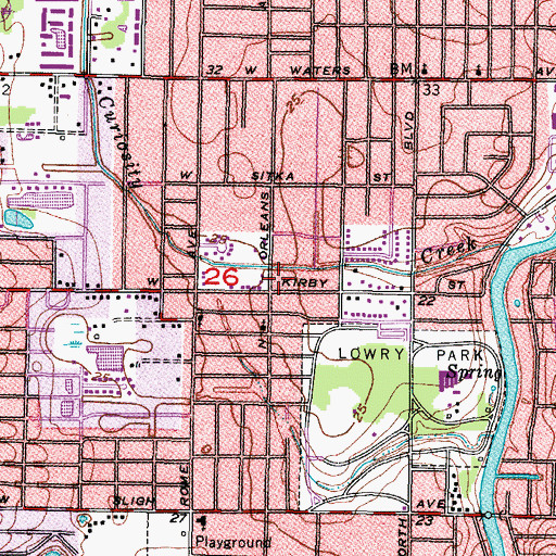 Topographic Map of Crossover Community Church, FL