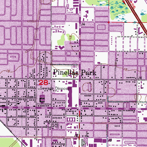 Topographic Map of Crosspointe Baptist Church, FL