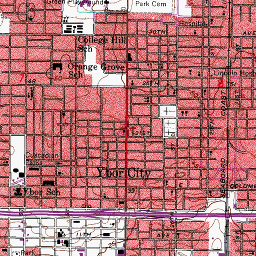 Topographic Map of Deliverance Tabernacle, FL