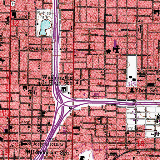 Topographic Map of Eben-Ezer Baptist Haitian Church, FL