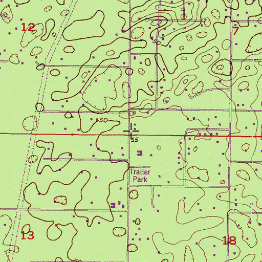 Topographic Map of Faith Community Church, FL