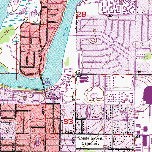 Topographic Map of Faith Community United Church, FL