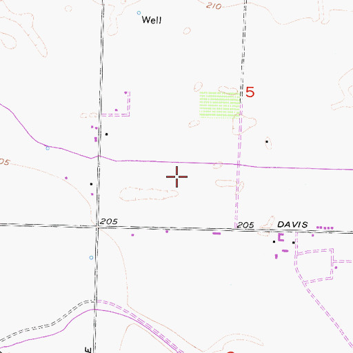 Topographic Map of Reed Ditch, CA