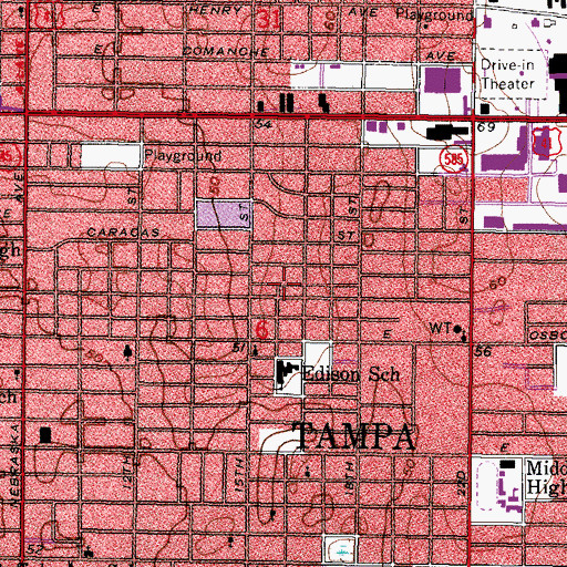 Topographic Map of Faith Temple Church of God, FL
