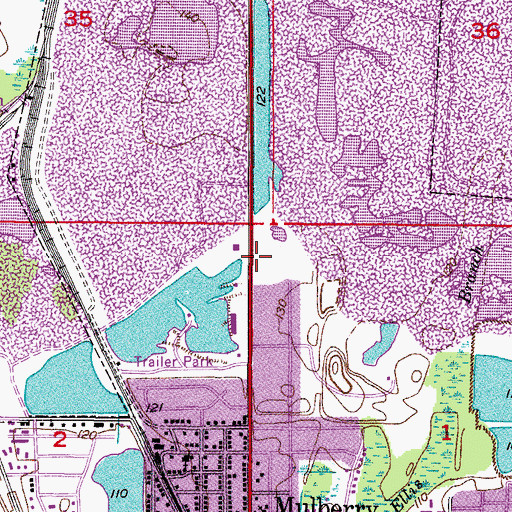 Topographic Map of First Apprenticeship Church, FL