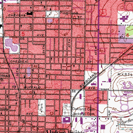 Topographic Map of First Community Christian Church, FL