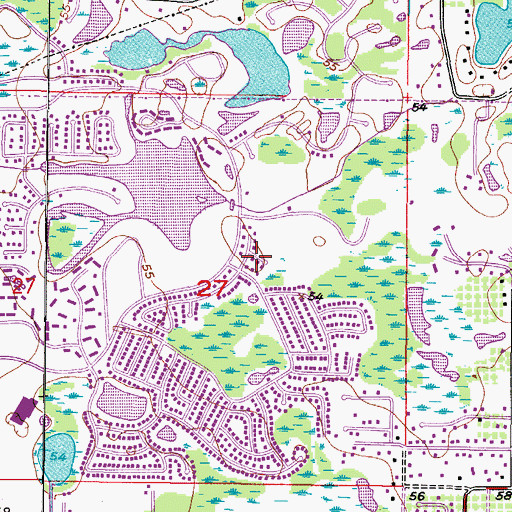 Topographic Map of Gracepointe Community Church, FL