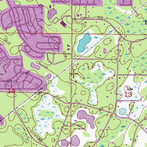 Topographic Map of Gulf Coast Worship Center, FL