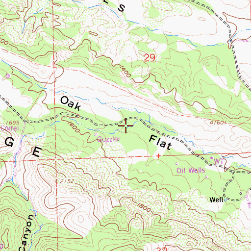 Topographic Map of Reese Canyon, CA