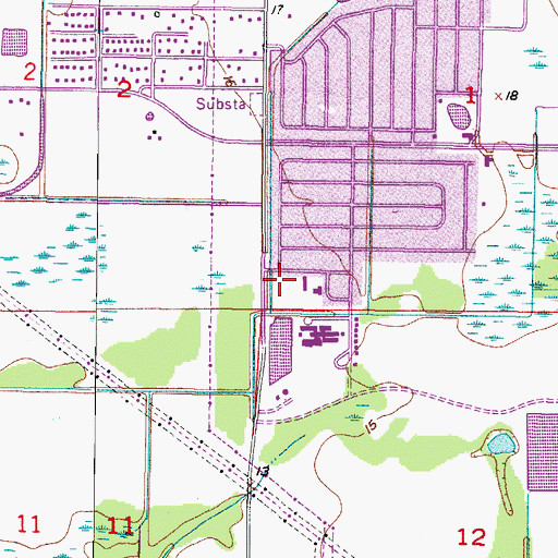 Topographic Map of Harris Temple United Methodist Church, FL