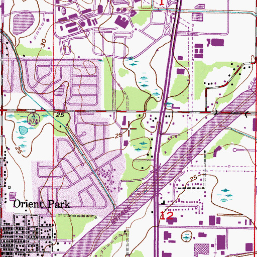 Topographic Map of Holy Church of God, FL