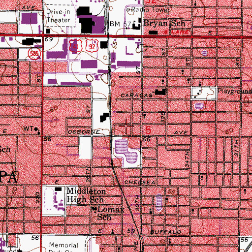 Topographic Map of Holy Outreach Church, FL