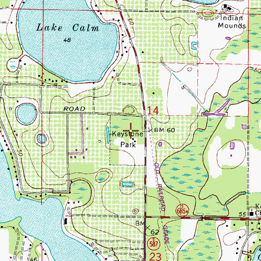 Topographic Map of Austin Davis Public Library, FL
