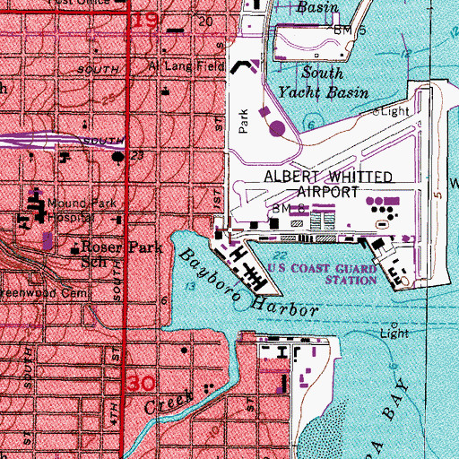 Topographic Map of Coquina Hall, FL