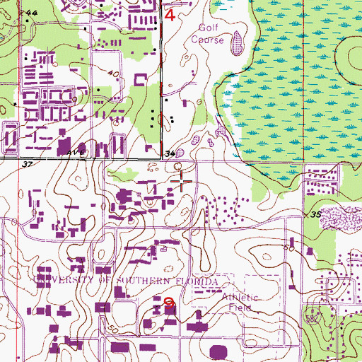 Topographic Map of Cypress Apartments Building D, FL