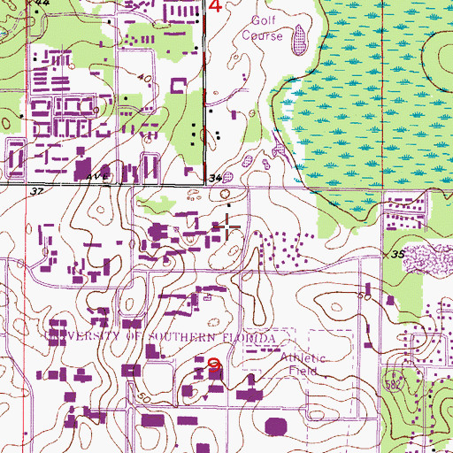 Topographic Map of Cypress Apartments Building E, FL
