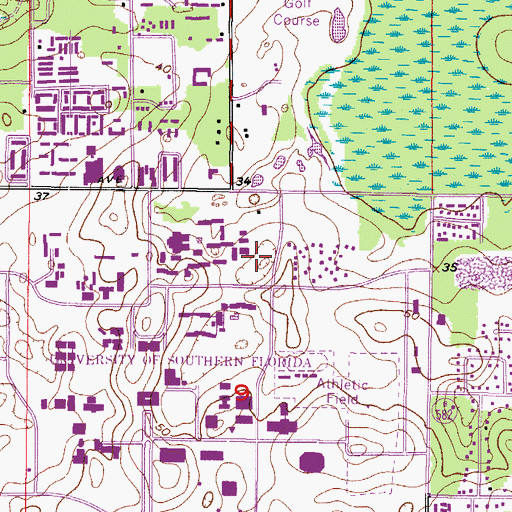 Topographic Map of Cypress Hall Building A, FL