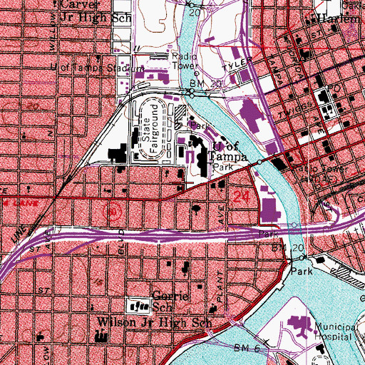 Topographic Map of Delo Park, FL