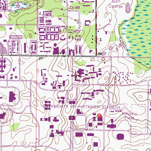 Topographic Map of Epsilon Hall, FL