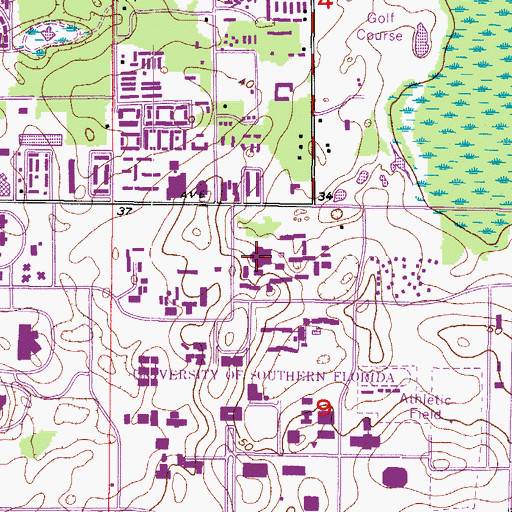Topographic Map of Eta Hall, FL