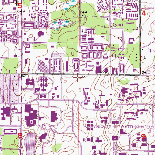 Topographic Map of Florida Alzheimers Center and Research Institute, FL