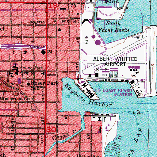 Topographic Map of Haney Landing Sailing Center, FL