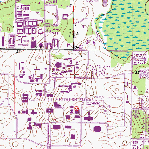 Topographic Map of Holly Housing Building G, FL