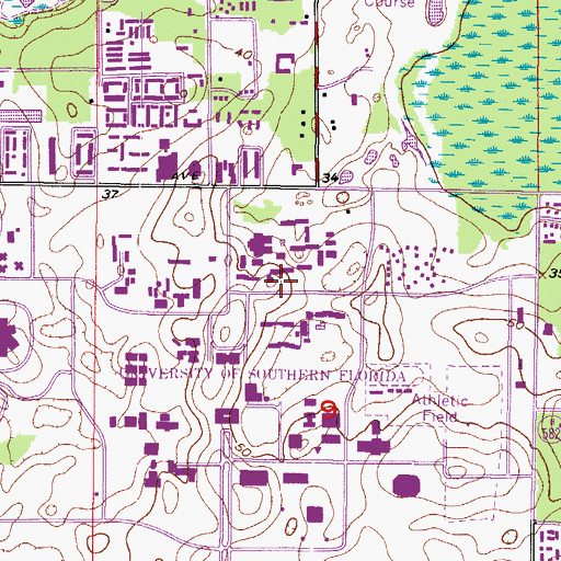 Topographic Map of Holly Housing Building H, FL