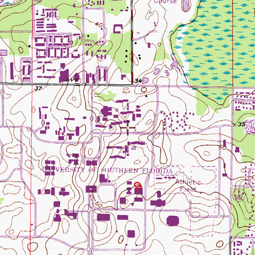 Topographic Map of Holly Housing Building J, FL